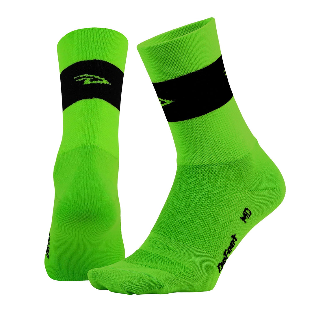 Aireator 5" Team DeFeet (Neon Green w/Black Stripe)