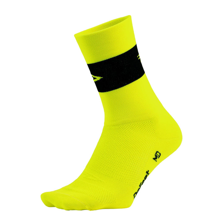 Aireator 5" Team DeFeet (Neon Yellow w/Black Stripe)