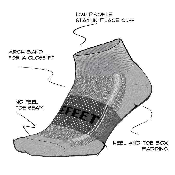 DeFeet Speede Pro Quarter 3" Socks #athletic# #cycling# #run#