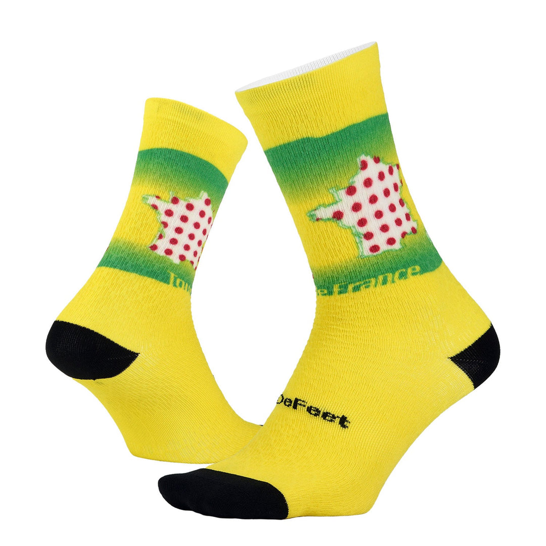DeFeet Sub360 Evo Mont Ventoux 6" Crew Big Three Socks #athletic# #cycling# #run#