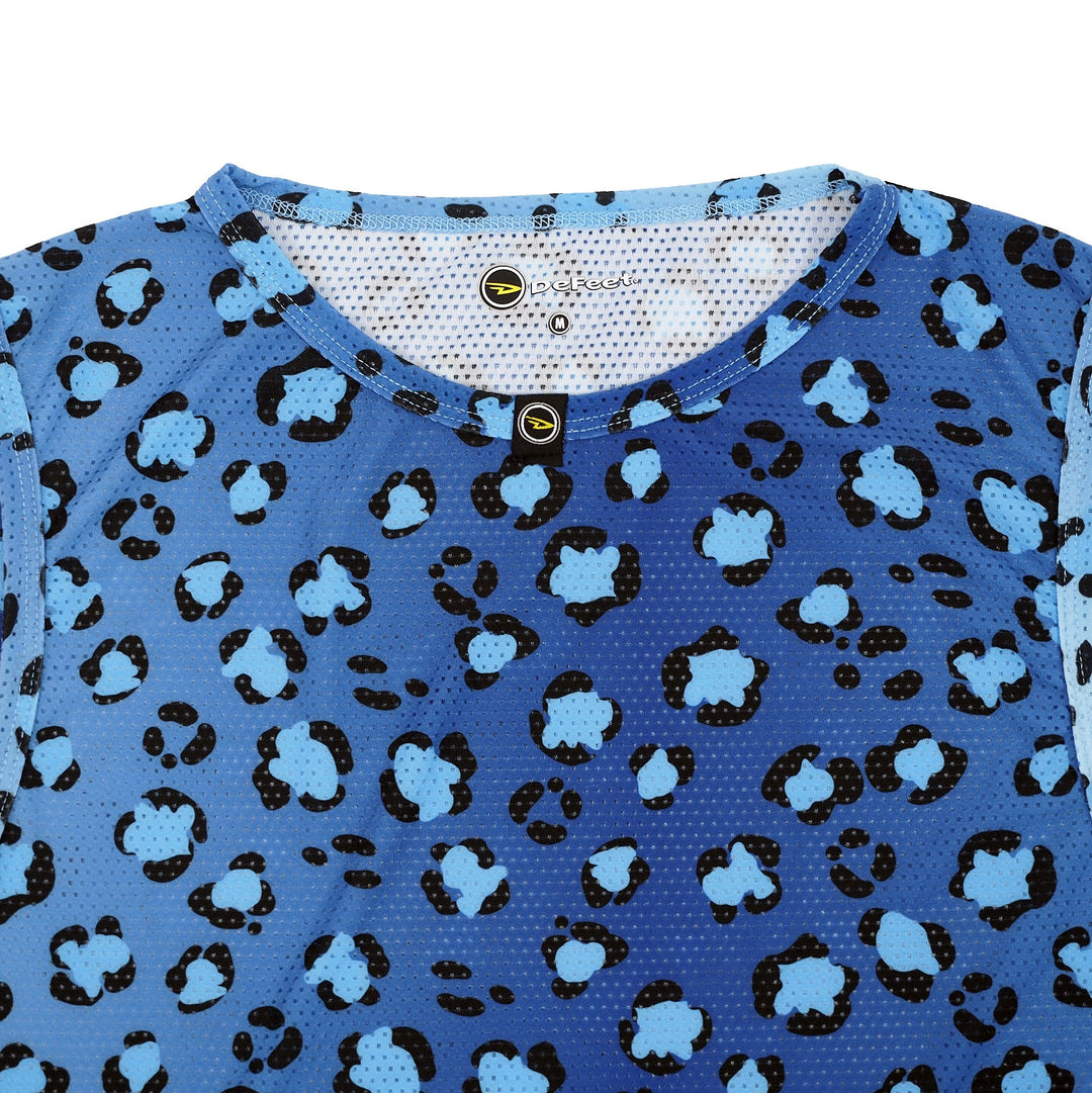 DeFeet UnDLite Sublimation - Blue Leopard Base Layers #athletic# #cycling# #run#
