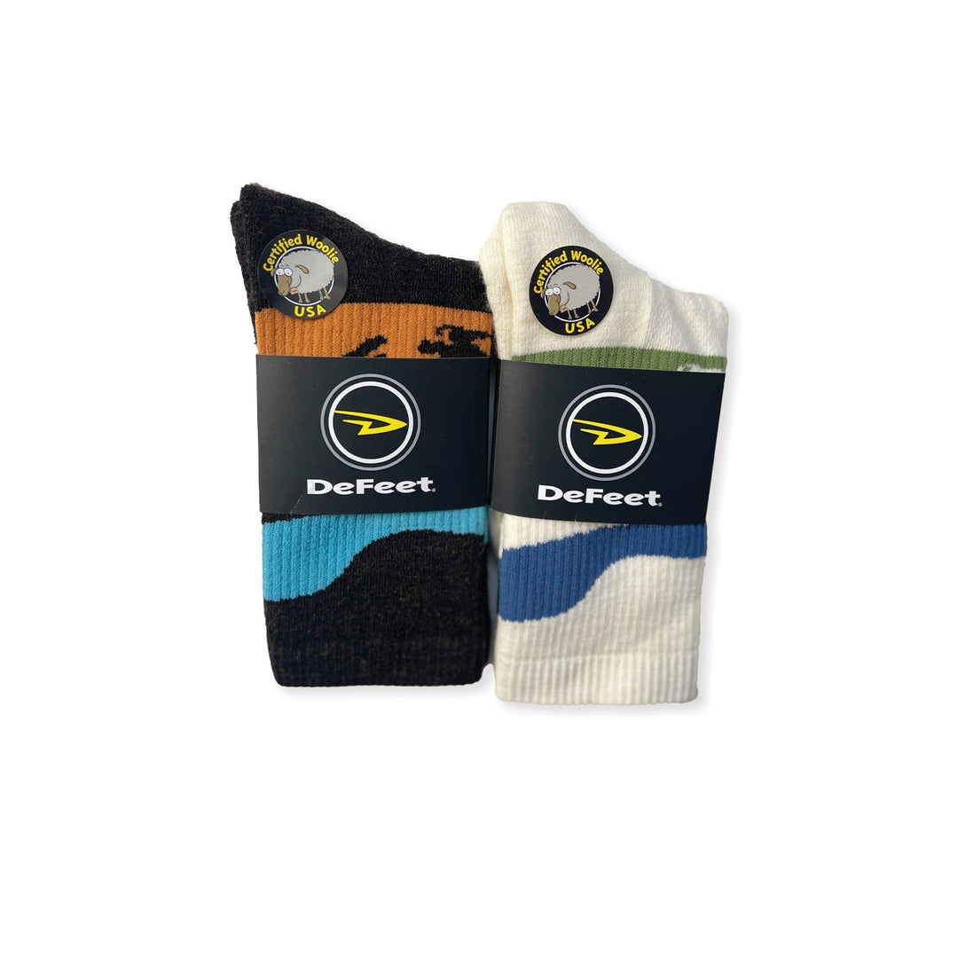 DeFeet Woolie Boolie Crew Spruce Pack: 2 Pairs Socks #athletic# #cycling# #run#
